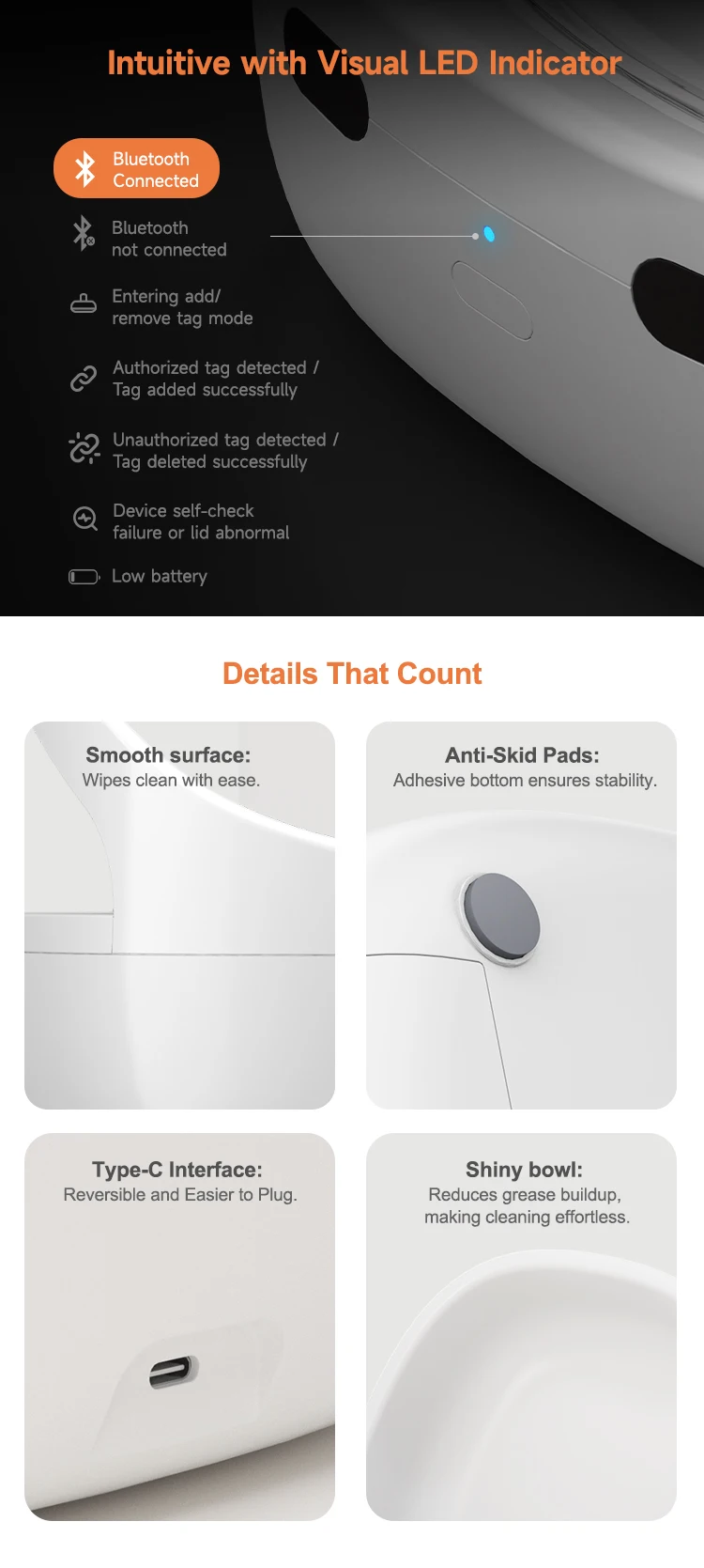 Smart Feeder Anti-snatch Replacement Chip Recognition Sensor Automatic Feeder, Dog and Cat Food Dispenser Prevent Stealing Food - Image 12