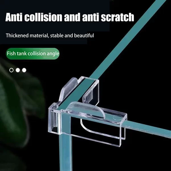 4Pcs Acrylic Transparent Anti-collision Fish Tank Corner Protector Adhesive Free Protective Cover Aquarium Accessories - Image 2