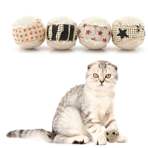 1 Pcs Ball Cat Toy Interactive Cat Toys Play Chewing Rattle Scratch Catch Pet Kitten Cat Exercise Toy Balls(style Random) - Image 5