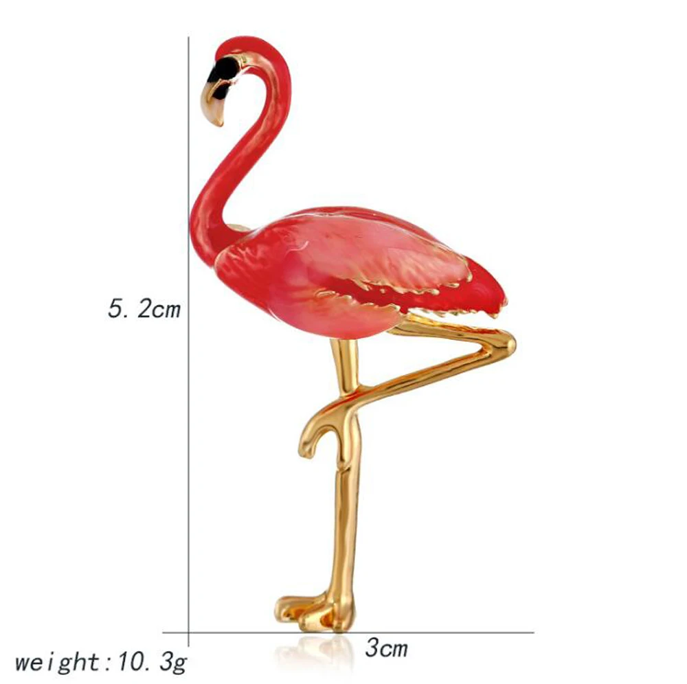 Cute Enamel Flamingo Brooches Unisex Women and Men Brooch Pin Bird Animal Broches Fashion Dress Coat Accessories - Image 5