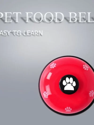 Pet Training Bell for Cats and Dogs Clicker Training Tool with Paw Button Cute Pet Trick Teaching Aid Animal Behavior Training