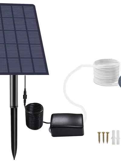 Fish Tank Oxygenator Solar Oxygen Pump Aquarium Oxygen Aerator Air Pump Fishing Aerator for Garden Fish Tank Outdoor Pool Pond