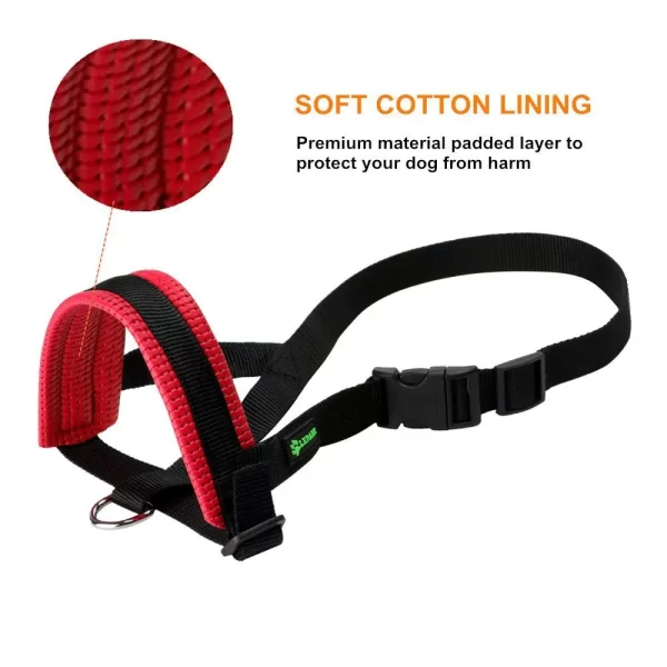 Dog Mouth Muzzle Anti Bark Dog Collar Breathable Dog Training Tool Nylon Muzzle Set With Stripes Summer Pet Leashes - Image 7