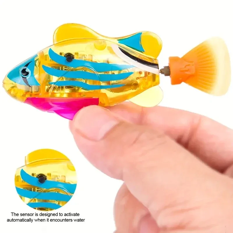 Luminous Induction Electric Fish Playing in Water Toy, Simulated Electronic Fish for Luminous Swimming Interest Electronic Fish - Image 5