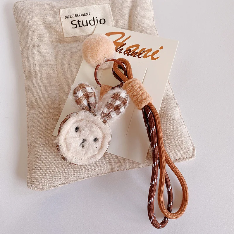 Cute Rabbit Fabric Keychain Handmaking Fabric Animal Doll Keyrings Kawaii Puppy Bag Pendant Keyrings Wholesale Keys Accessories - Image 11