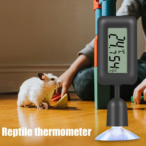 Reptile Thermometer Hygrometer with Suction Cup Digital Temperature Humidity Meter for Terrarium Reptile Accessories - Image 13
