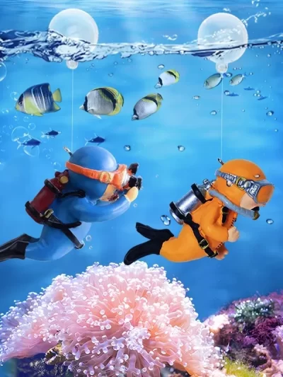 Fish Tank Decorations Aquarium Accessories Floating Diver Aquarium Ornaments Small Floating Ball Aquarium Accessories