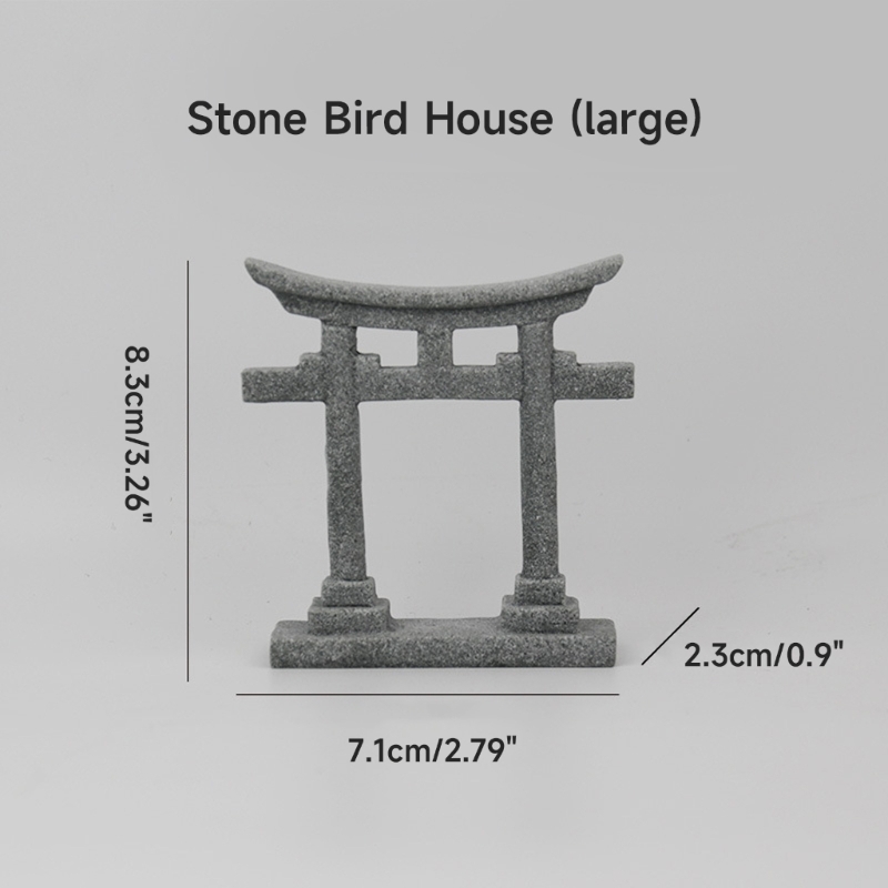 Japanese Torii Gate Aquariums Miniature Ornament Bridge Landscape Ornament Decor - Image 15