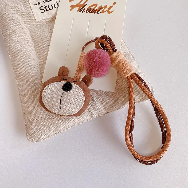 Cute Rabbit Fabric Keychain Handmaking Fabric Animal Doll Keyrings Kawaii Puppy Bag Pendant Keyrings Wholesale Keys Accessories - Image 12