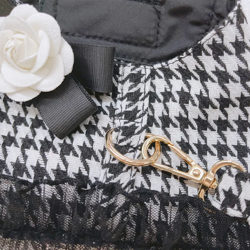 Designer Dog Harness and Leash Set for Small Medium Dogs Cats Walking, Puppy Lace Vest Harness York Chihuahua Pet Accessories - Image 4