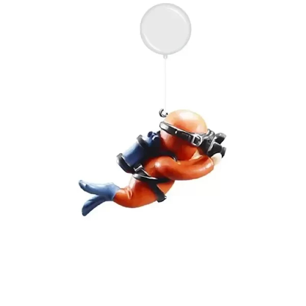 Fish Tank Diver Ornaments Landscape Decoration Aquarium Gifts Popular Floating, Hayao Miyazaki Blue Fatty with Ball and Line - Image 9