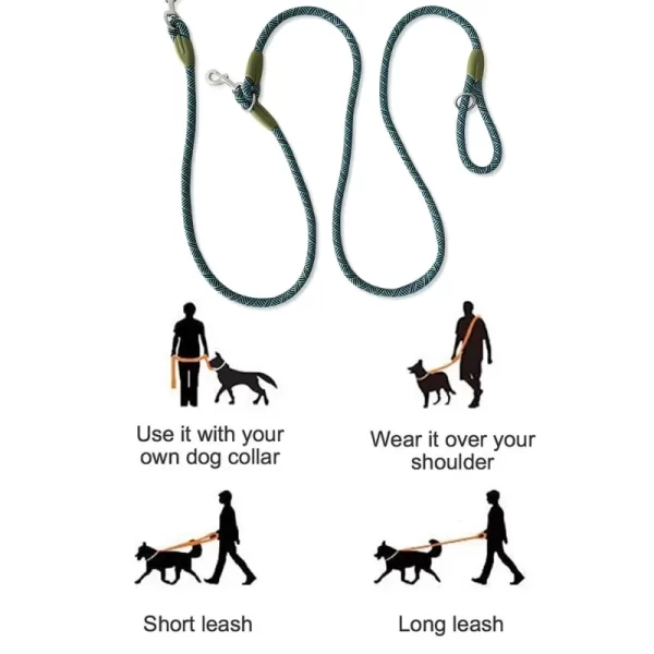 S/M/L Reflective Nylon Leashes Pet Dogs Chain Traction Rope Leads for Running Free Hands Rope Chain for Small Large Dogs Walking - Image 14