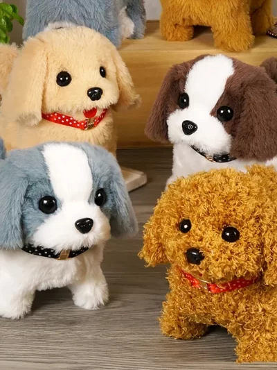 Baby Toy Dog That Walks Barks Tail Wagging Plush Interactive Electronic Pets Puppy Montessori Toys for Girls Boys Christmas Gift