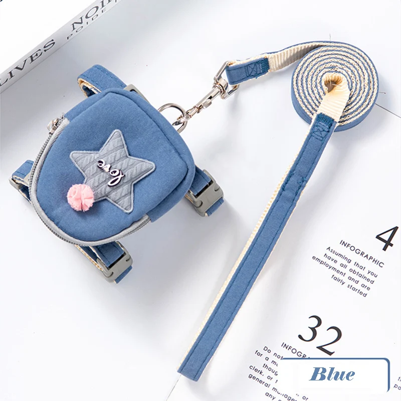 Fashion Cat Dog Harness and Leash Set for Cats Small Dogs Cartoon Print Pet Harnesses with Backpack Kitten Ropes Accessories - Image 13
