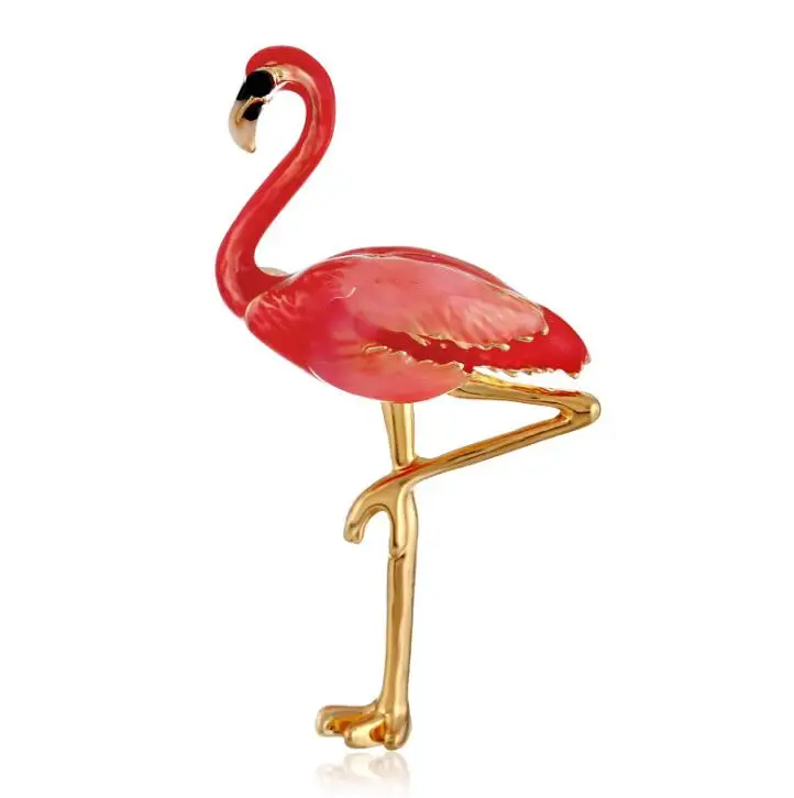 Cute Enamel Flamingo Brooches Unisex Women and Men Brooch Pin Bird Animal Broches Fashion Dress Coat Accessories - Image 6