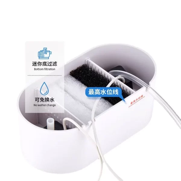 USB Mini Desktop Aquarium Built-in Water Pump / LED light / Filter Self circulation and self circulation goldfish tank - Image 5