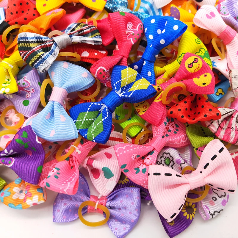 10/20pcs Pet Accessories Dog Hair Bows Cat Dog Hair Bows Mix Colours Small Dogs Hair Rubber Bands Dogs Grooming Accessories - Image 3
