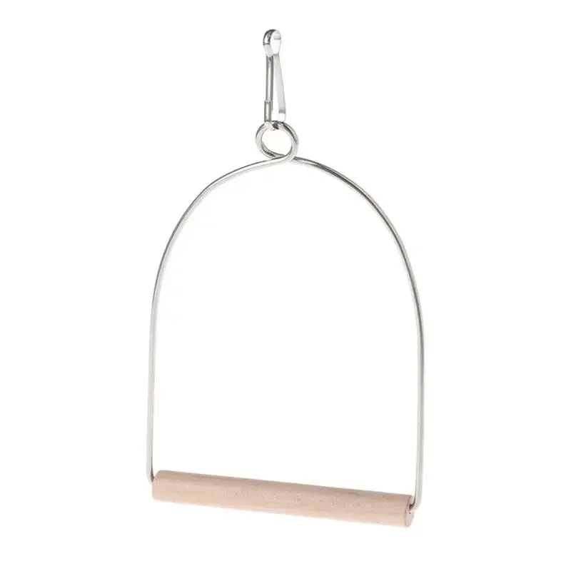 Natural Wooden Pet Birds U-shaped Perch Parrots Hanging Swing Cage Toys Stand Climbing Holder Pendant for Parakeet Macaw Cockati - Image 8