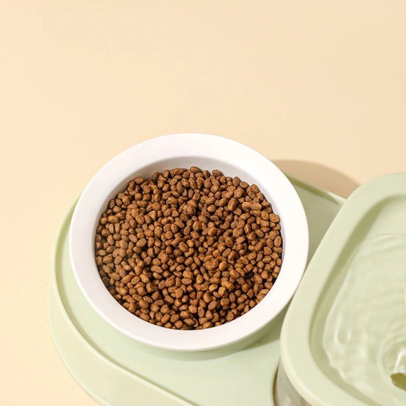 Cat Food Bowl Pet Automatic Feeder Water Dispenser Dog Cat Food Container Drinking Dish Anti Slip Double Bowl - Image 10