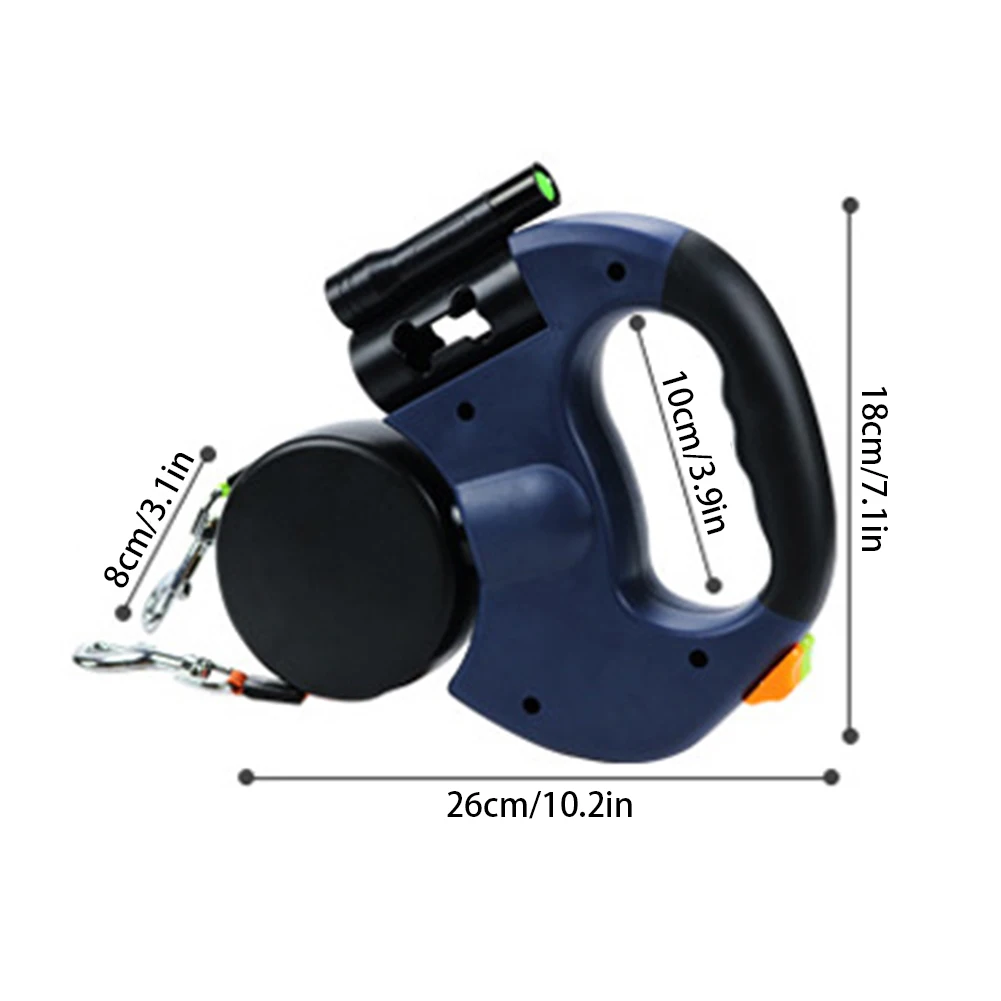 Dual Retractable Pet Dog Safe Rope With Led Lights Wear Lightweight Adjustables Cat Dog Walk Running Leads Pet Accessories - Image 5