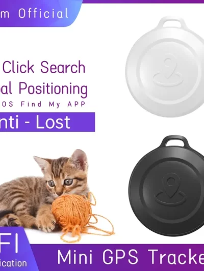 Global GPS Mini Smart Cat Tracker Anti-lost Key Finder Locator Wallet Alarm Find My (iOS Only) Air-Tag Pets Dog Kids Luggage