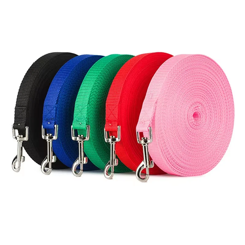 15m 30m Traction Rope Dog Leashes Long Line 2cm Wide Training Dog Leash Large,Medium and Small Dog for Training,Backyard Camping