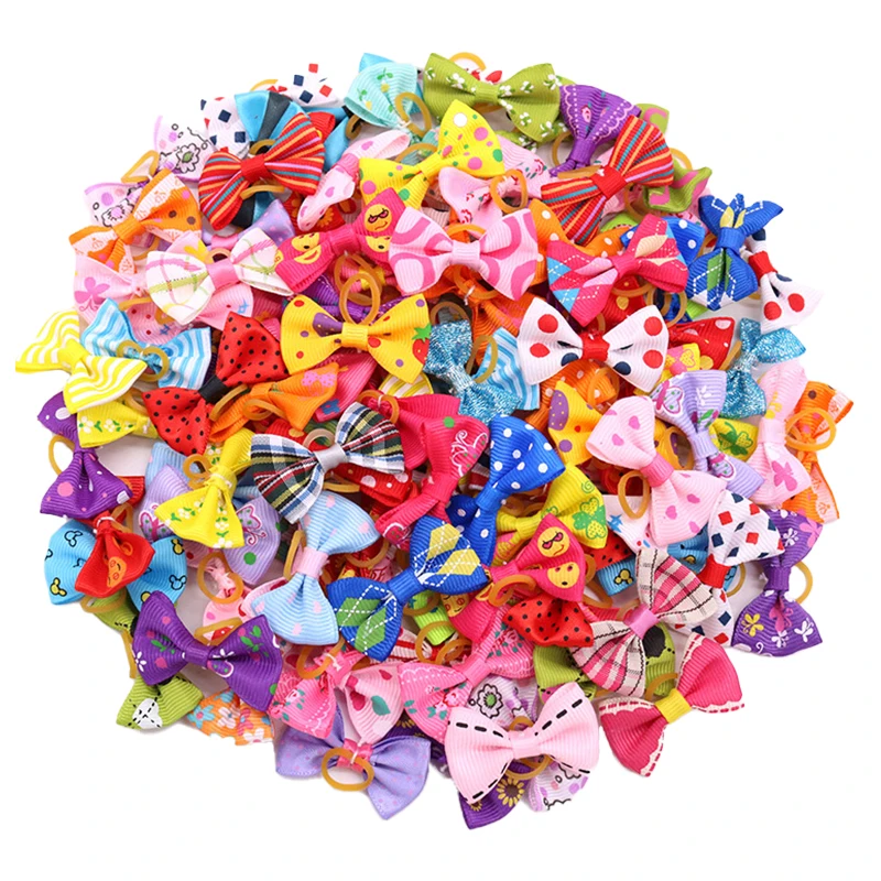 10/20pcs Pet Accessories Dog Hair Bows Cat Dog Hair Bows Mix Colours Small Dogs Hair Rubber Bands Dogs Grooming Accessories - Image 6
