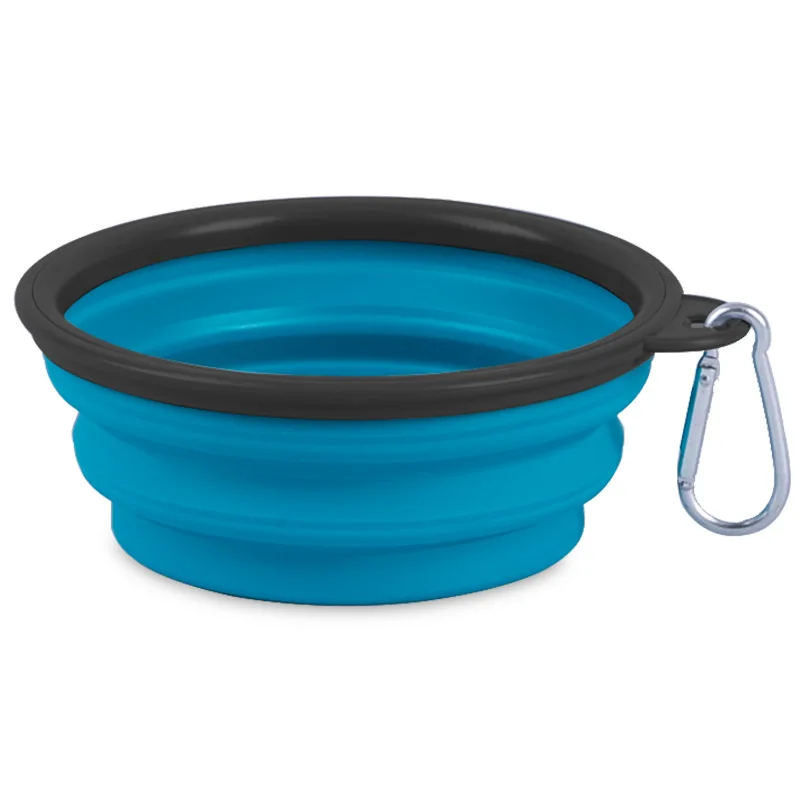 Collapsible Pet Silicone Dog Food Water Bowl Outdoor Camping Travel Portable Folding Pet Supplies Pet Bowl Dishes with Carabiner - Image 12