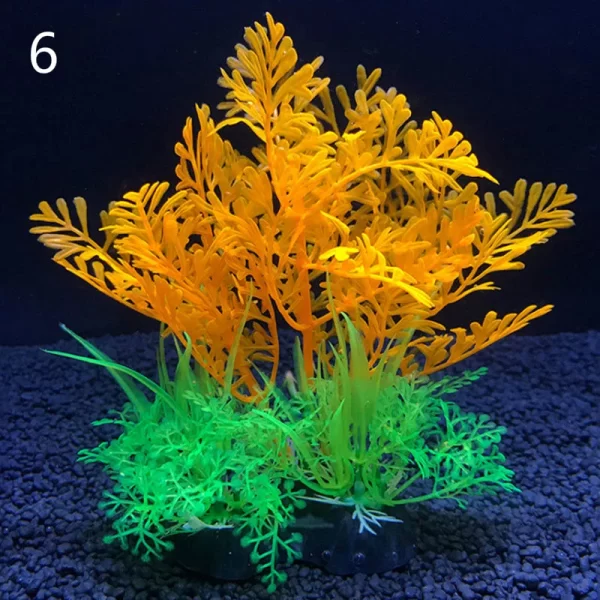 12 Kinds Artificial Aquarium Decor Plants Water Weeds Ornament Aquatic Plant Fish Tank Grass Decoration Accessories 14cm - Image 10