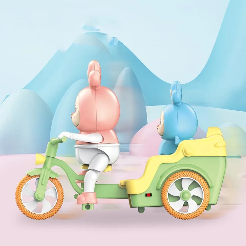 Electric Cartoon Rabbit Tricycle Cute Bunny Funky Riding with Lights Music Montessori Interactive Toys for Kids Birthday Gifts - Image 4