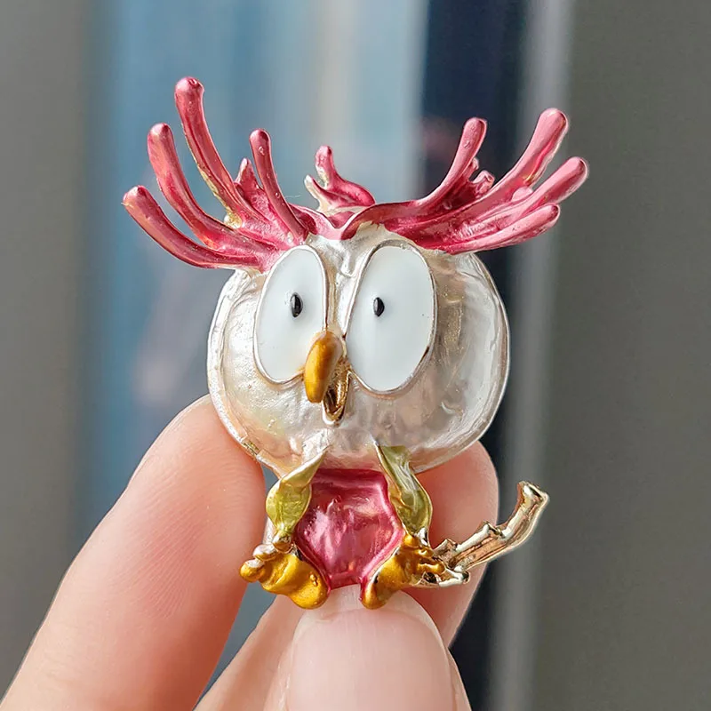 Lovely Enamel Owl Bird Brooches For Women Unisex Funny Angry Bird Cartoon Animal Brooch Daily Party Accessories Jewelry Gift - Image 5