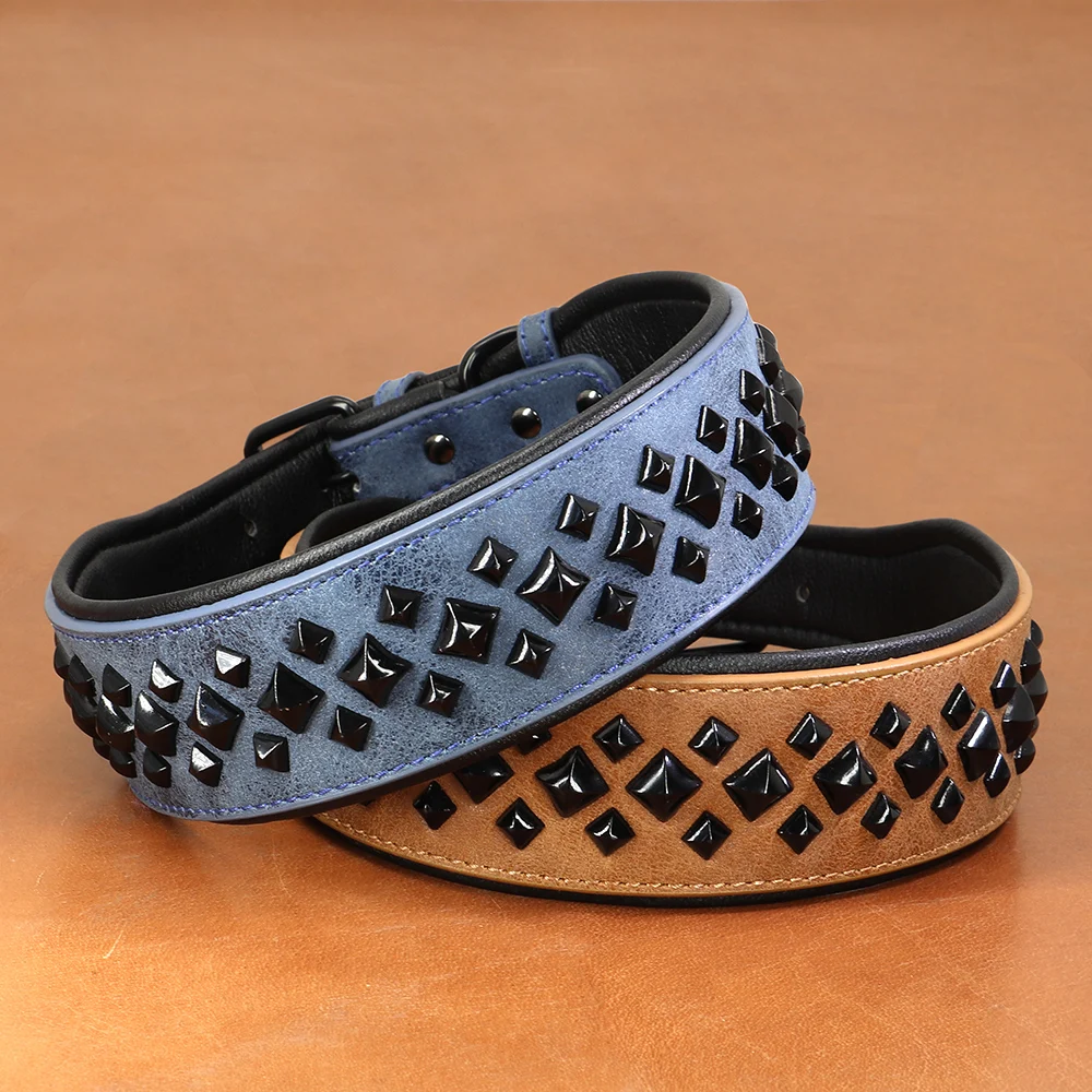 Dog Collar For Large Dogs Cool Spikes Studded Leather Pet Collars For German Shepherd Mastiff Rottweiler Bulldog Accessories - Image 2