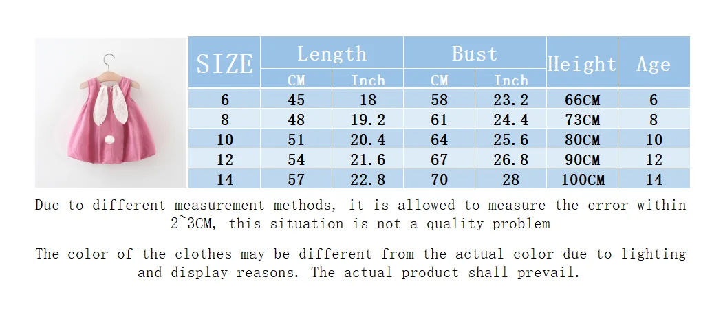 Baby Girl Summer New Dress Sweet Sleeveless Round Neck Chest Little Rabbit Accessories Back Long Ears Princess Dress - Image 7