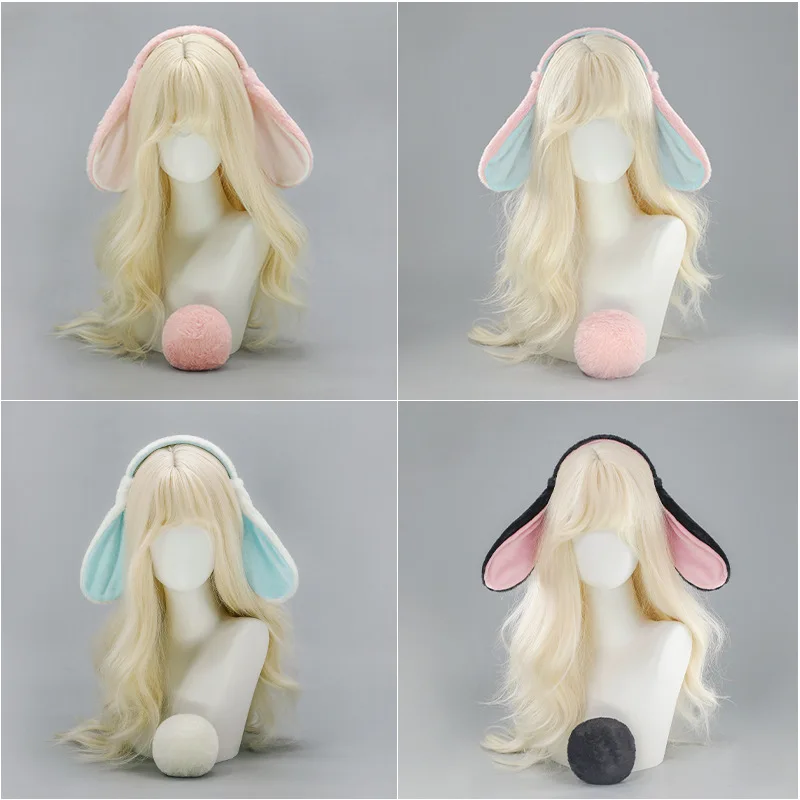 Headband for Hair Rabbit Ear Lolita Cosplay Hair Accessories Plush Japanese Style Lolita Hair Accessories Y2K Accessories - Image 2