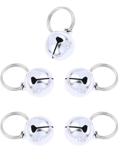 5pcs Pet Bells Accessories Stainless Steel Clapper Cat Dog Tracker Christmas Platinum Copper Long Metal Door Necklace Pet