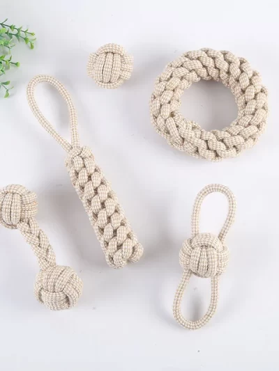 Cat Dog Knot Toy Cleaning Teeth Grinding Teeth Interest Interactive Wear Resistant Knot Toy Play Entertainment Pet Supplies