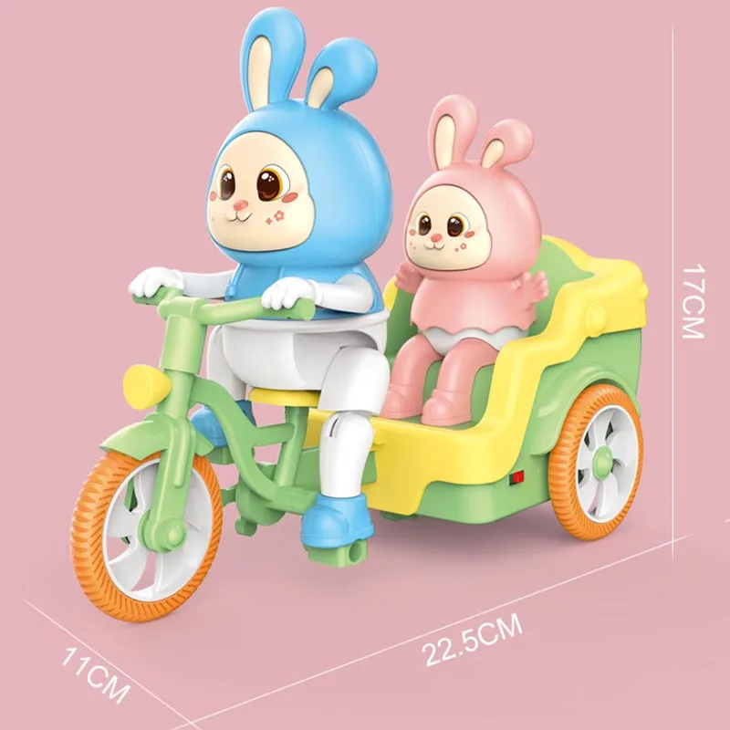Electric Cartoon Rabbit Tricycle Cute Bunny Funky Riding with Lights Music Montessori Interactive Toys for Kids Birthday Gifts - Image 7