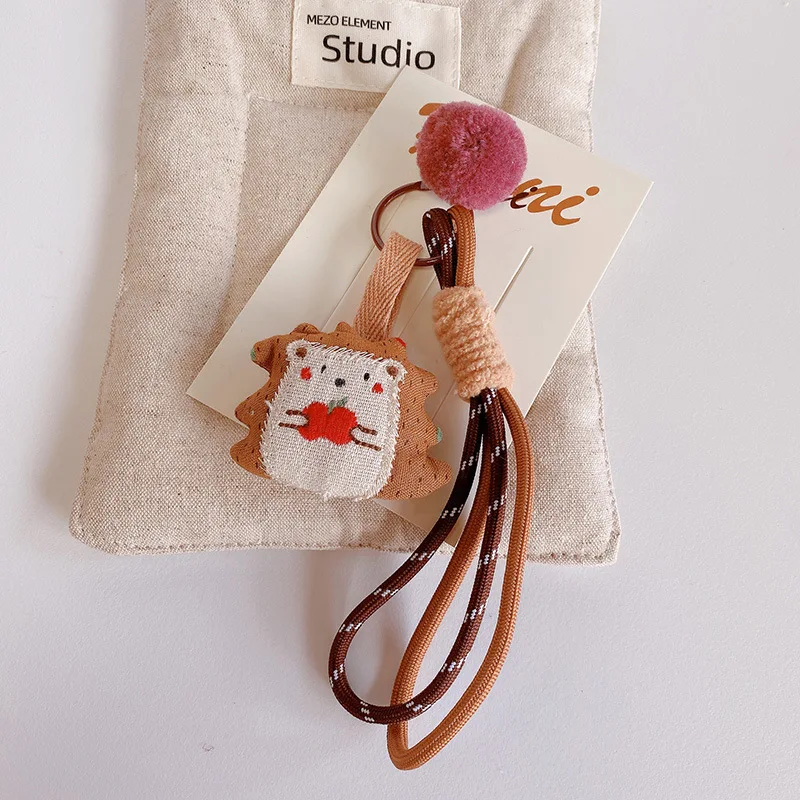 Cute Rabbit Fabric Keychain Handmaking Fabric Animal Doll Keyrings Kawaii Puppy Bag Pendant Keyrings Wholesale Keys Accessories - Image 3