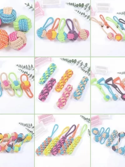 Pet Dog Toys for Large Small Dogs Toy Interactive Cotton Rope Mini Dog Toys Ball for Dogs Accessories Toothbrush Chew Puppy Toy