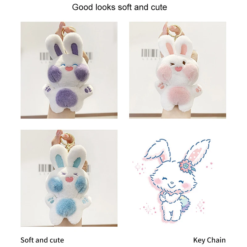 Cute Rabbit Plush Decoration Cartoon Keychain Pendant Little Rabbit Accessories Doll Pendant Birthday Gift - Image 12