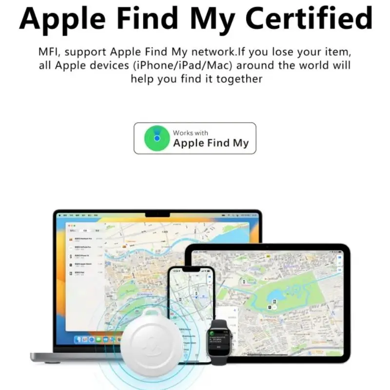 Global GPS Mini Smart Cat Tracker Anti-lost Key Finder Locator Wallet Alarm Find My (iOS Only) Air-Tag Pets Dog Kids Luggage - Image 4