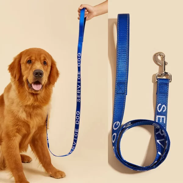 Small Pet Dogs and Cat Leashes Solid color Service Dog & Emotional Support Jacquard Leash Reflection Strong Pet Walking Training - Image 5