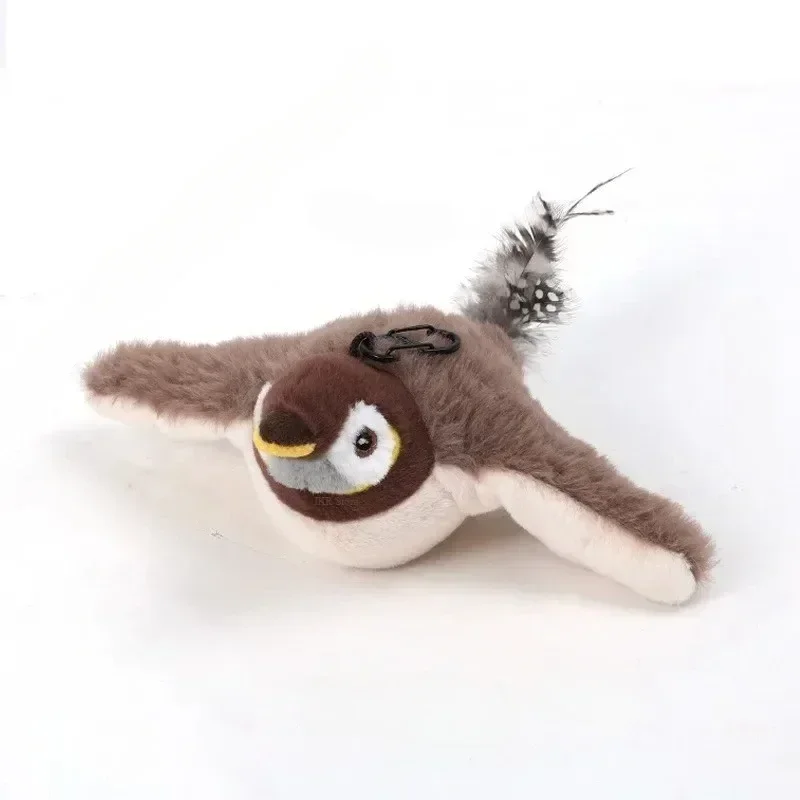 Hot Cat Interactive Toys Catnip Electric Pat Bird (with Catnip) Dog Cats Touch-Activated Squeaky Plush Toy Pet USB Rechargeable - Image 7