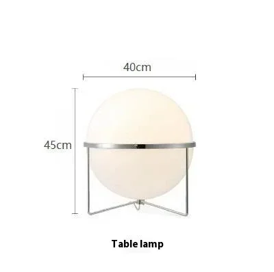 2024 Creative E27 Desk Lamp LED Metal Chrome Light Living Room Hotel Room White Acrylic Ball Lights Home Art Deco Art Floor Lamp - Image 12