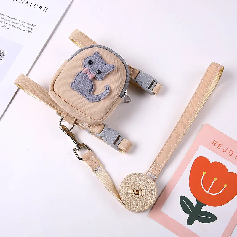 Fashion Cat Dog Harness and Leash Set for Cats Small Dogs Cartoon Print Pet Harnesses with Backpack Kitten Ropes Accessories - Image 11