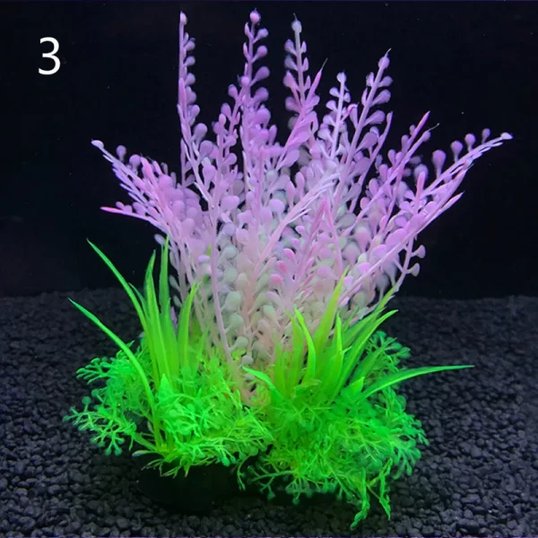 12 Kinds Artificial Aquarium Decor Plants Water Weeds Ornament Aquatic Plant Fish Tank Grass Decoration Accessories 14cm - Image 7