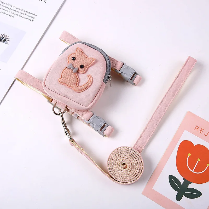 Fashion Cat Dog Harness and Leash Set for Cats Small Dogs Cartoon Print Pet Harnesses with Backpack Kitten Ropes Accessories - Image 16