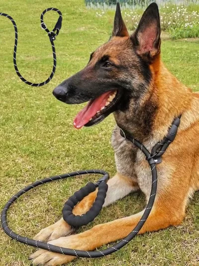 Reflective Pad Big Dog Leash for Training Walking Pet P Chain for Medium Large Dogs Malinois Collie Leashes mascotas Accessories
