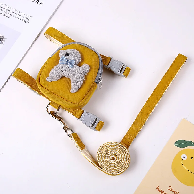 Fashion Cat Dog Harness and Leash Set for Cats Small Dogs Cartoon Print Pet Harnesses with Backpack Kitten Ropes Accessories - Image 8