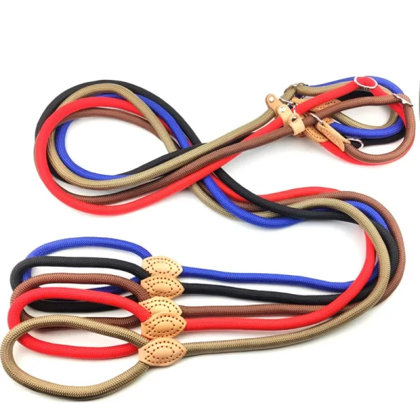 Dog Leash Slip Rope Lead Leash Heavy Duty Braided Rope Adjustable Loop Collar Training Leashes for Small Medium  Dogs - Image 2
